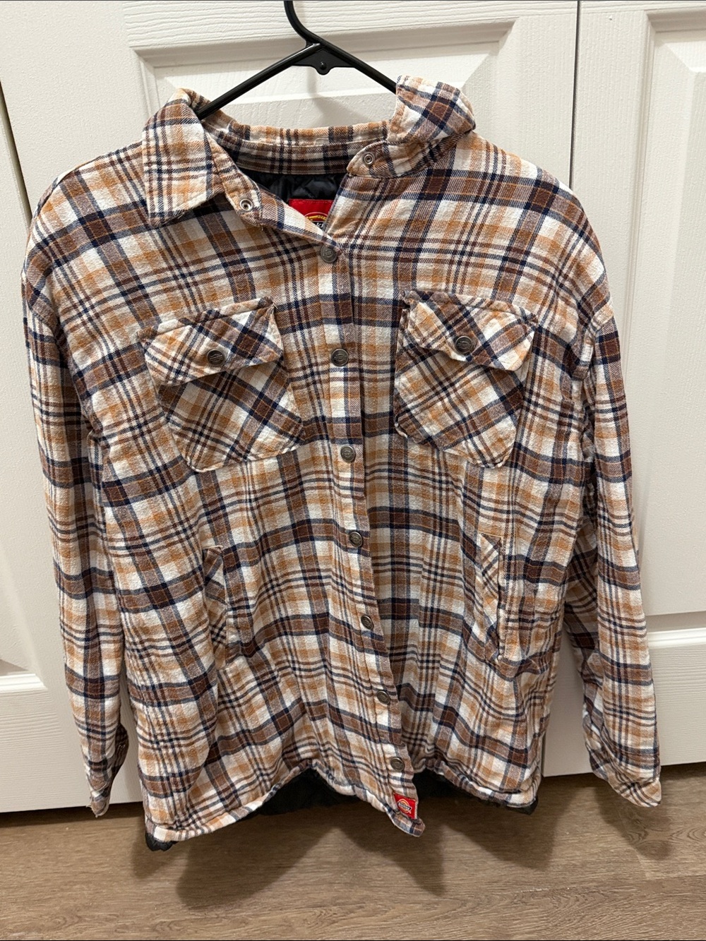 Dickies Brown & Navy Plaid Button-Down Jacket